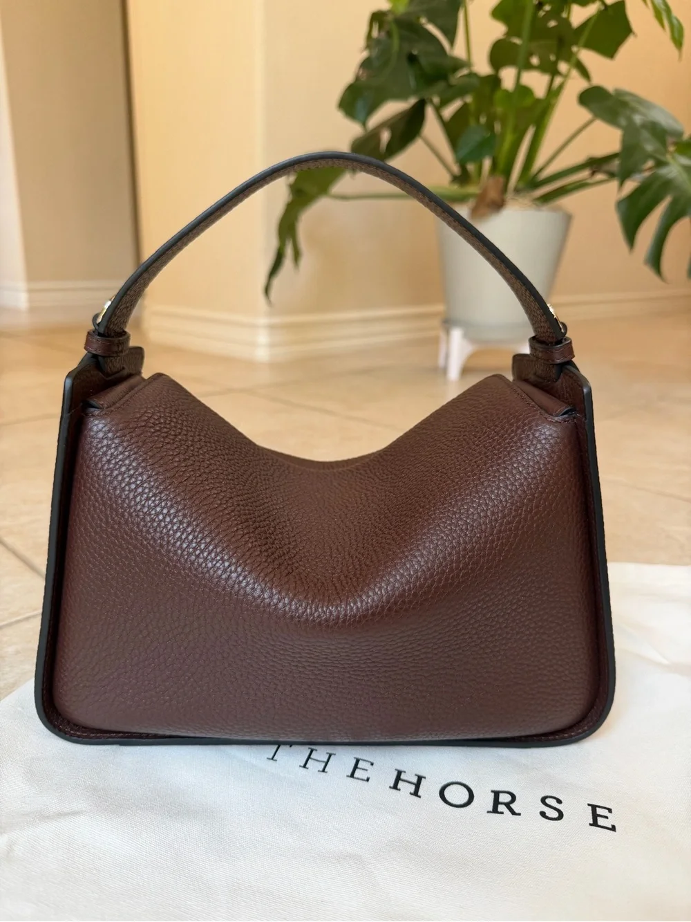 The Horse Clementine Bag Coffee Pebbled Leather - Picture 3 of 12